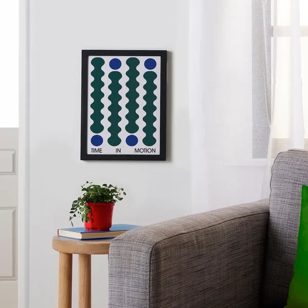 Society6 Time In Motion Retro affiche encadrée 9x12
