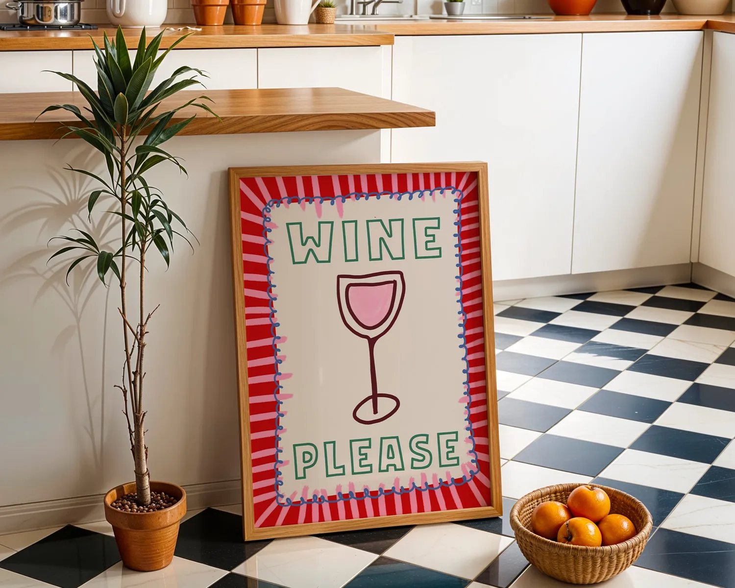 Maddison Ball Wine Please affiche cuisine