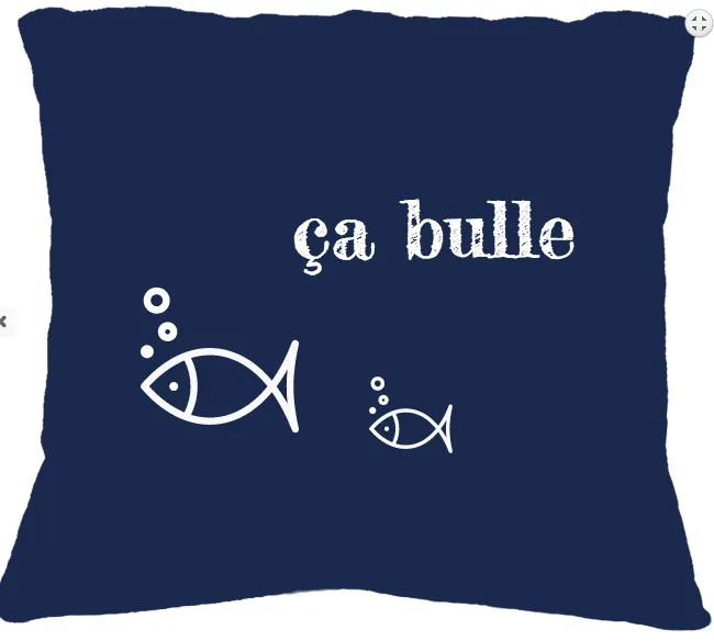 Mademoiselle Tiss Housse de coussin personnalisée imprimée