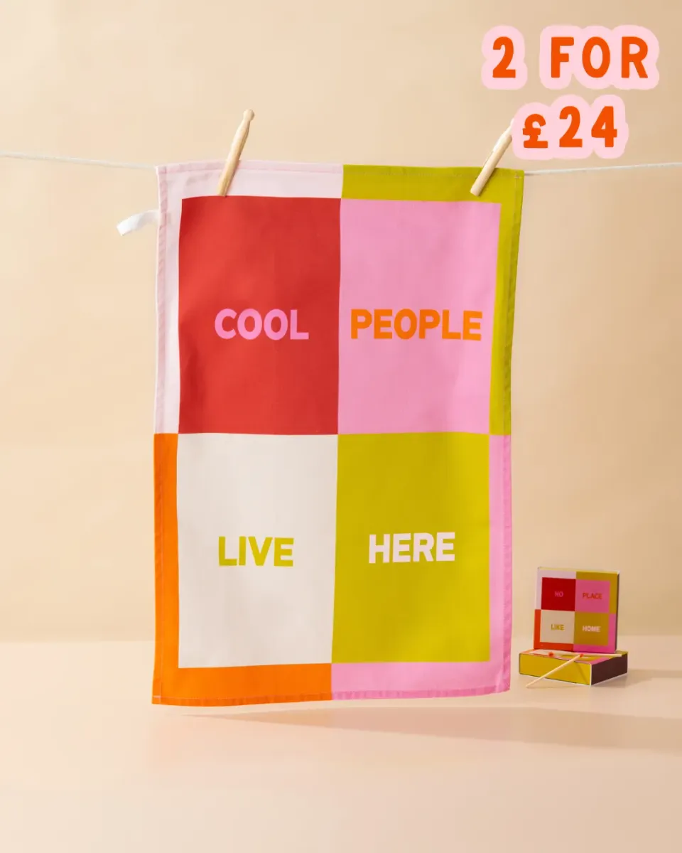 Maddison Ball Cool People Live Here torchon 68x45 cm