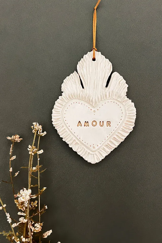 Biankaléone Ex-voto Amour en lettre d'or 10 x 13,5 cm