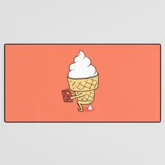 Society6 Everyone Poops by ilovedoodle tapis de bureau glace corail