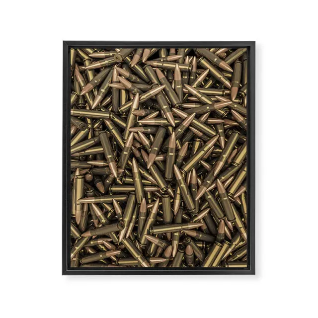 Society6 Rifle Bullets toile encadrée balles laiton