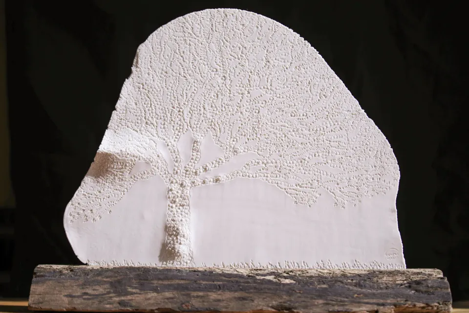 Sandrine Ramona Majestueux lithophanie porcelaine 50 x 40 cm