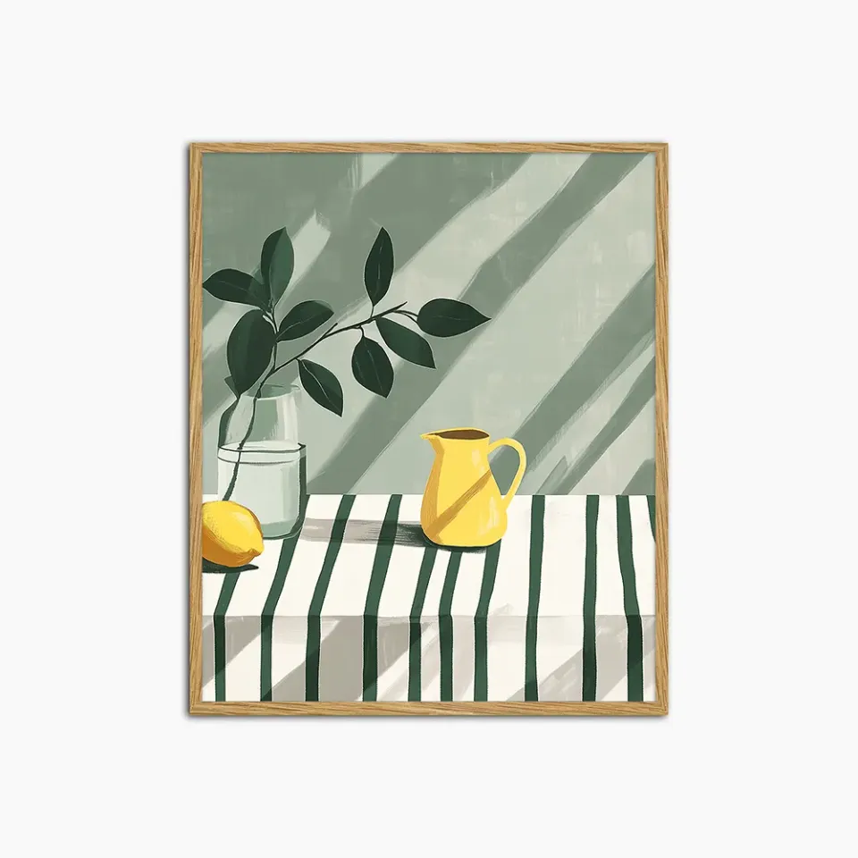 Any Image Plants & Lemon tableau encadré figuratif