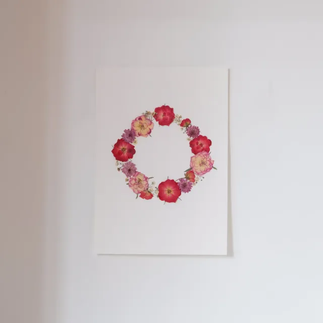 Horti JUNE herbier 21x30 cm fleurs roses