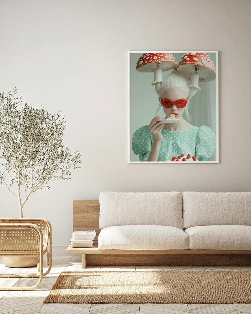 Any Image Mushrooms Love toile encadrée surréaliste