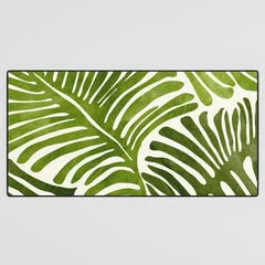 Society6 Fougères Aquarelle tapis de bureau grand format vert