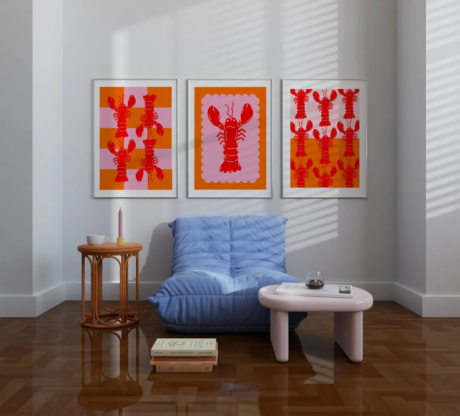 Maddison Ball Lobster Scallop affiche homard papier mat