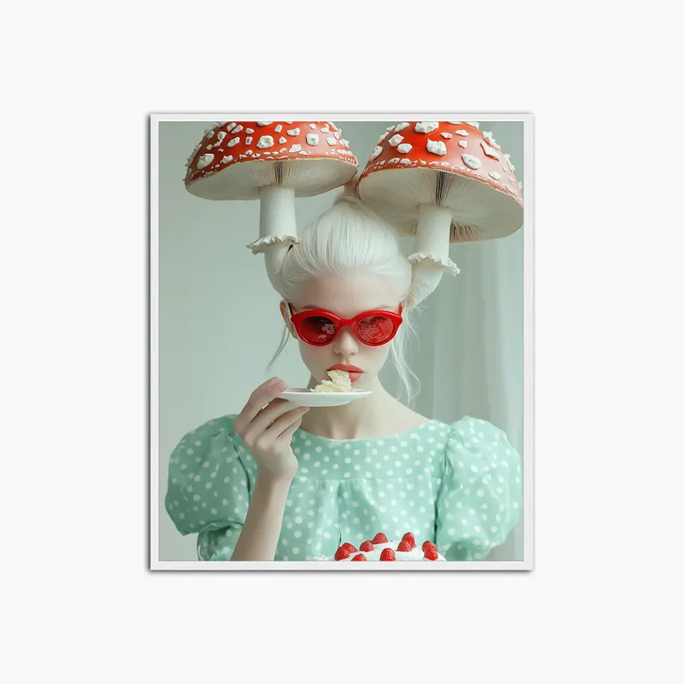 Any Image Mushrooms Love toile encadrée surréaliste