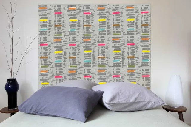 Mademoiselle Tiss Pastilles tête de lit tissu graphique