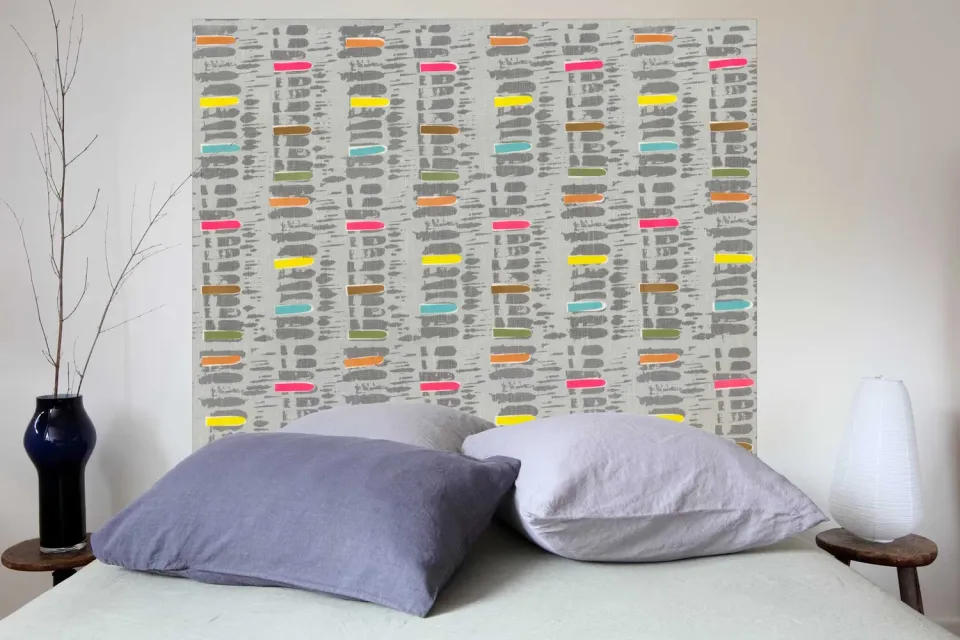 Mademoiselle Tiss Pastilles tête de lit tissu graphique