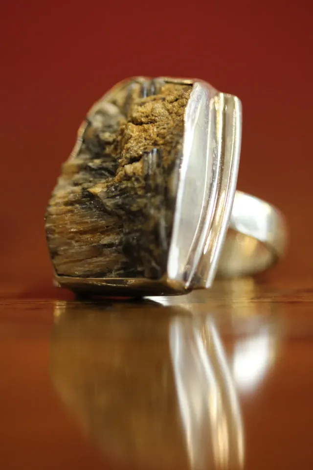 Galerie Kara bague chiastolite argent
