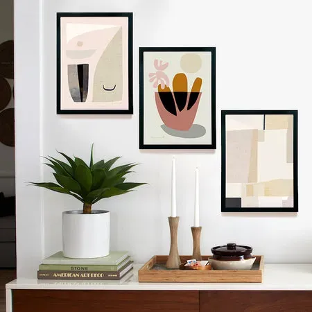 Society6 Abstract Modern affiche encadrée formes douces