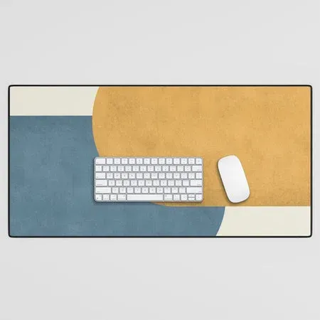 Society6 Halfmoon Colorblock tapis de bureau géométrique
