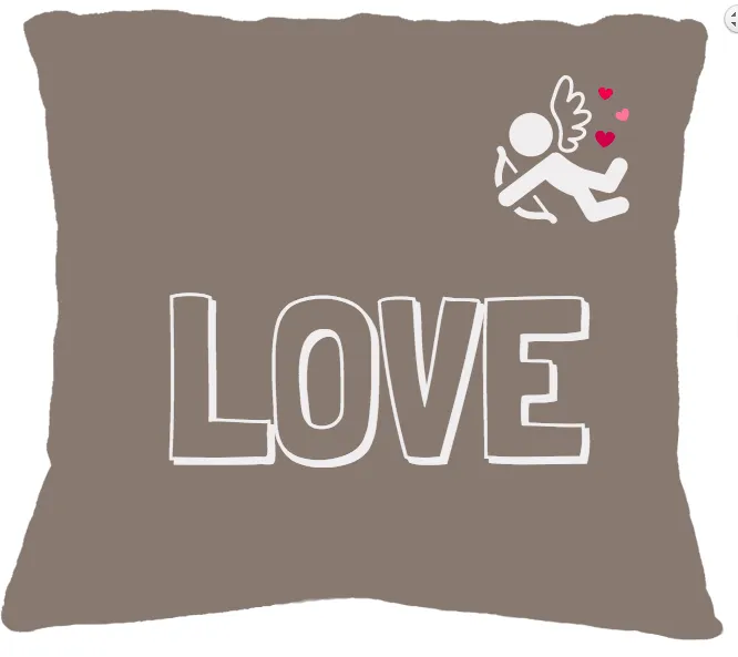 Mademoiselle Tiss Housse de coussin personnalisée imprimée