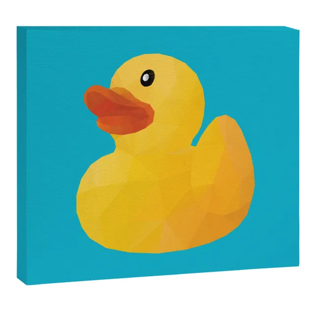 Society6 Rubber Duck toile canard polygonal