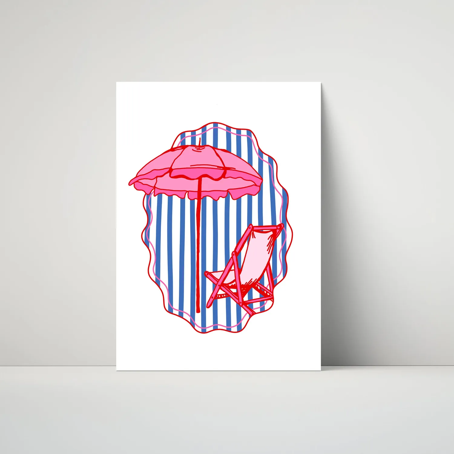 I'd Rather Be Deck Chair affiche papier mat tropical