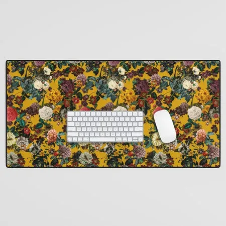 Society6 Exotic Garden V tapis de bureau fond jaune