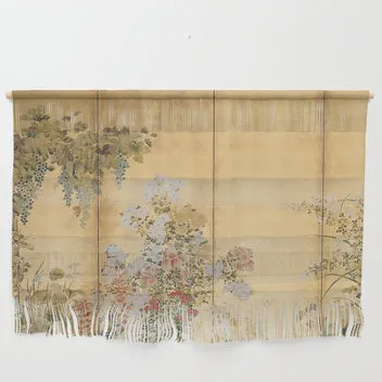 Society6 Spring and Autumn Flowers tapis de bureau doré