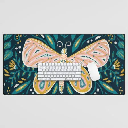 Society6 Butterfly Symmetry Teal Palette tapis papillon
