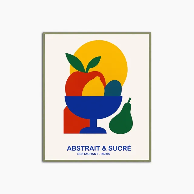 Any Image Abstract & Sucre affiche encadrée figurative