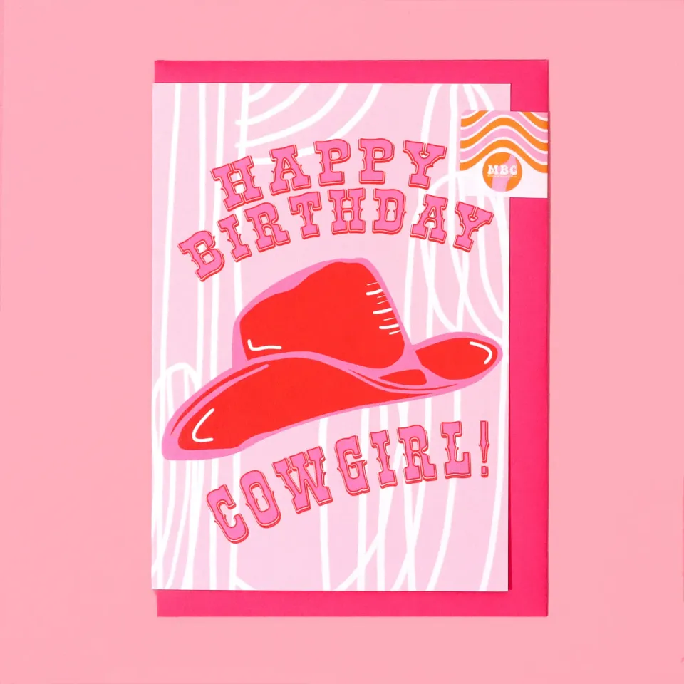 Maddison Ball Happy Birthday Cowgirl carte anniversaire A6