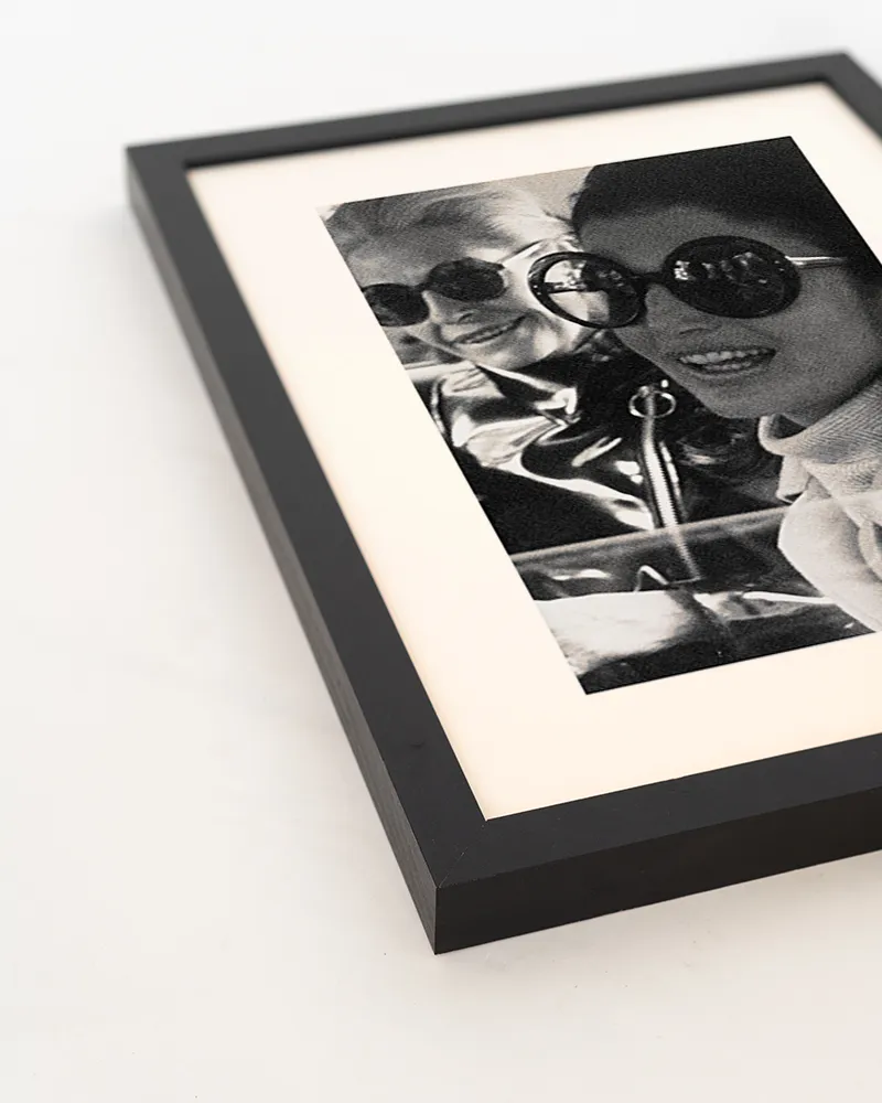Any Image Jackie with Sunglasses photo encadrée noir et blanc