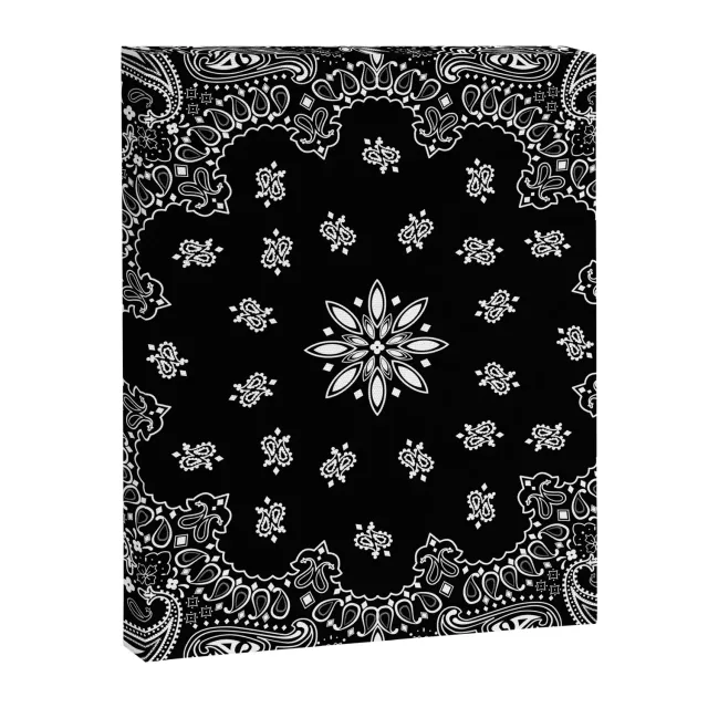 Society6 Bandana Pattern toile noir et blanc paisley