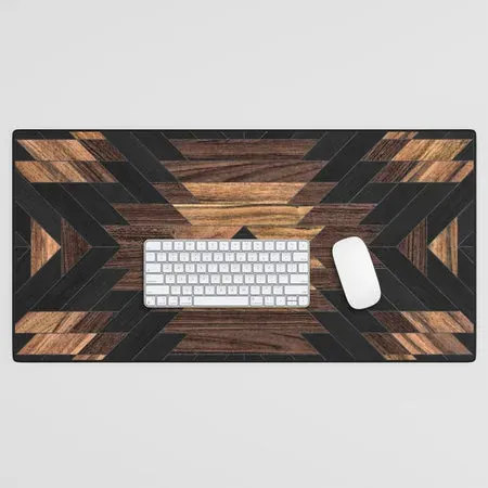 Society6 Urban Tribal Pattern No.7 Aztec tapis de bureau bois
