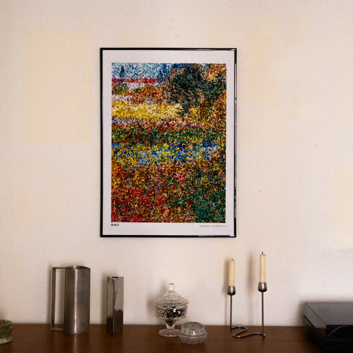 Horti AFFICHE N°4 affiche 50x70 cm Champs de fleurs