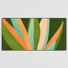 Society6 Colorful Agave Painted Cactus Illustration tapis de bureau
