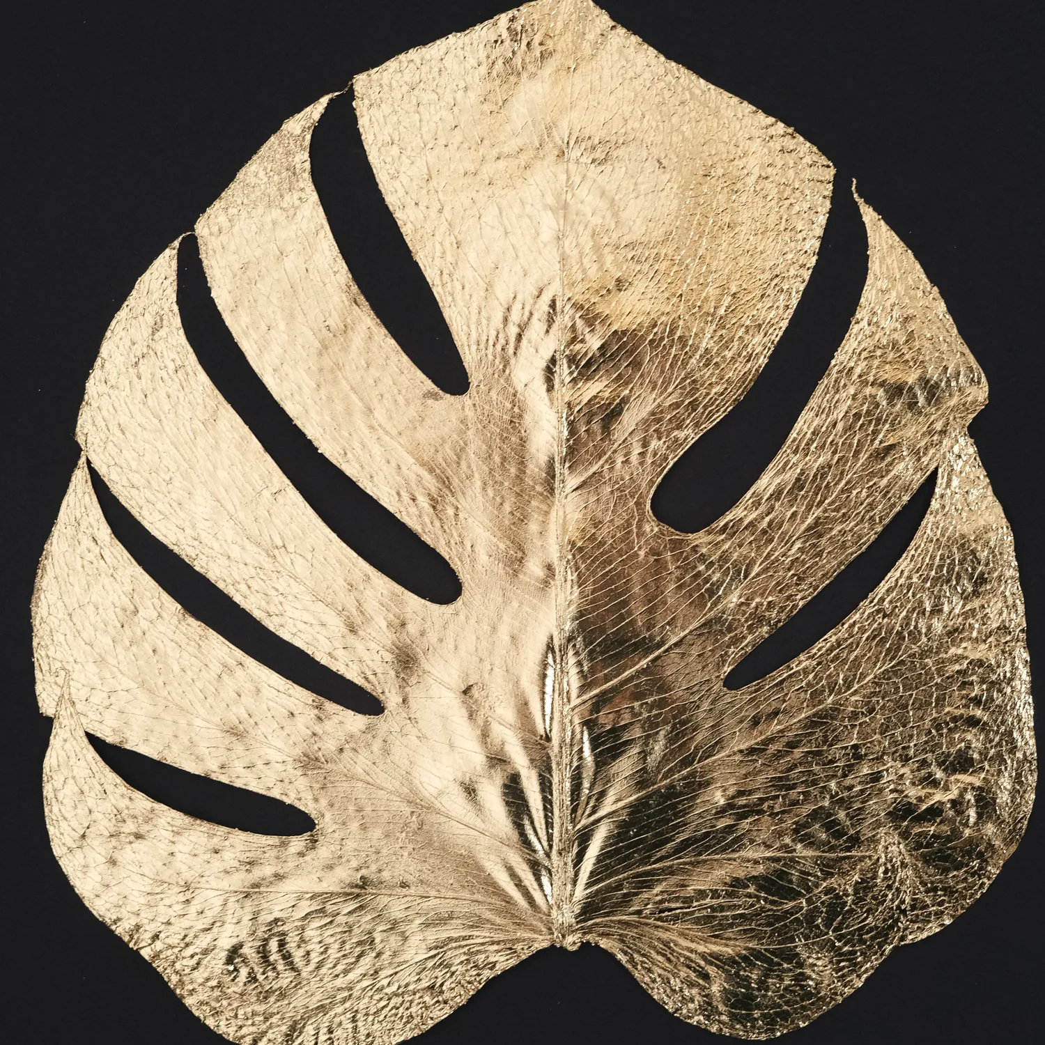 Horti Golden Monstera herbier encadré 40x50 cm doré