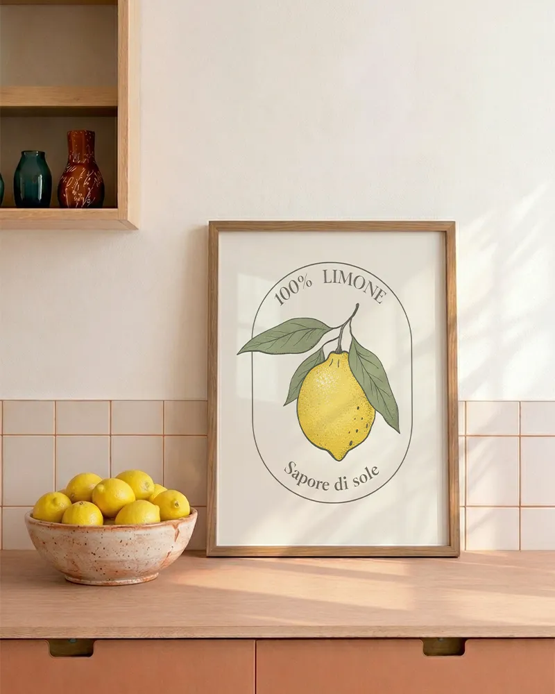 Any Image 100% Limone affiche encadrée couleur