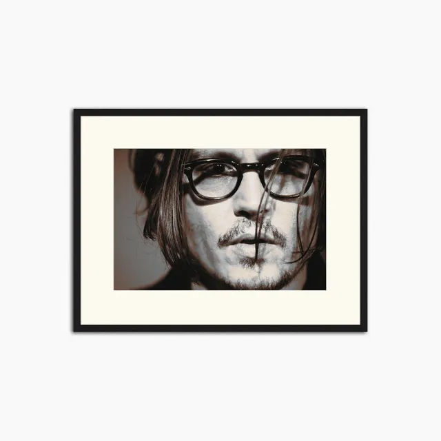 Jacob Baden Johnny Depp photo encadrée noir et blanc 60x80