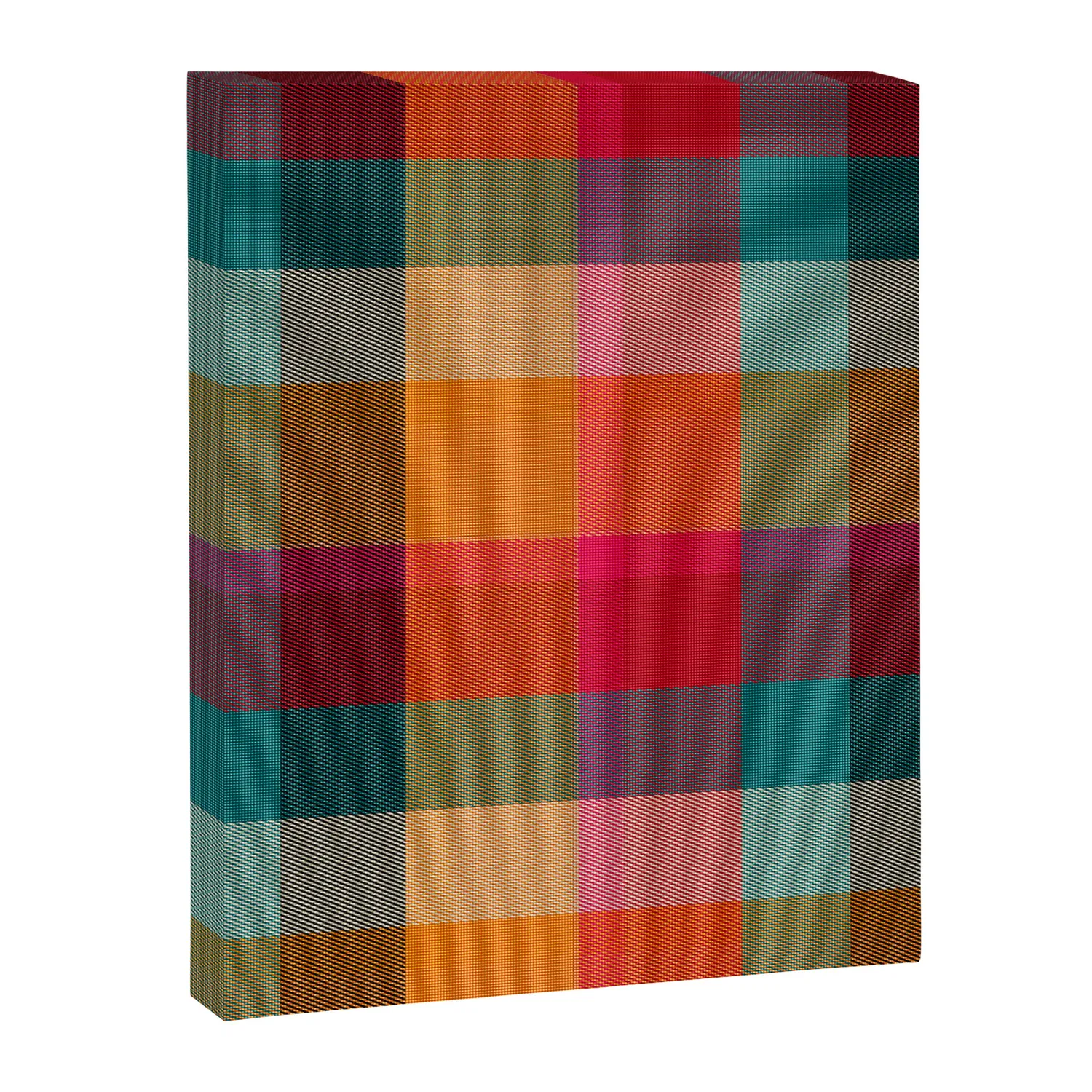 Society6 Rainbow Plaid 1 toile motif écossais couleur