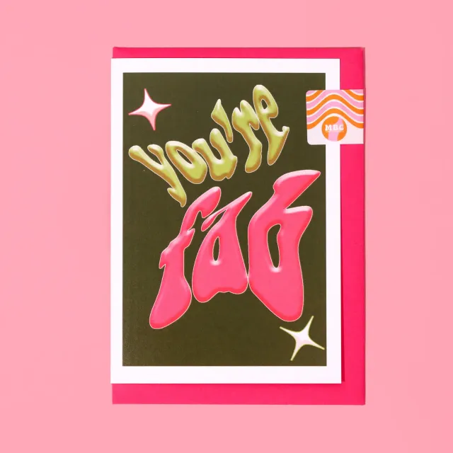 Maddison Ball You're Fab carte A6 arc-en-ciel