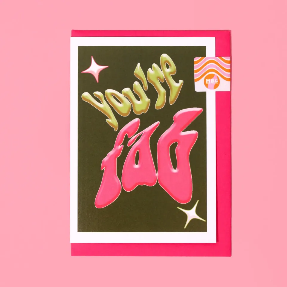 Maddison Ball You're Fab carte A6 arc-en-ciel