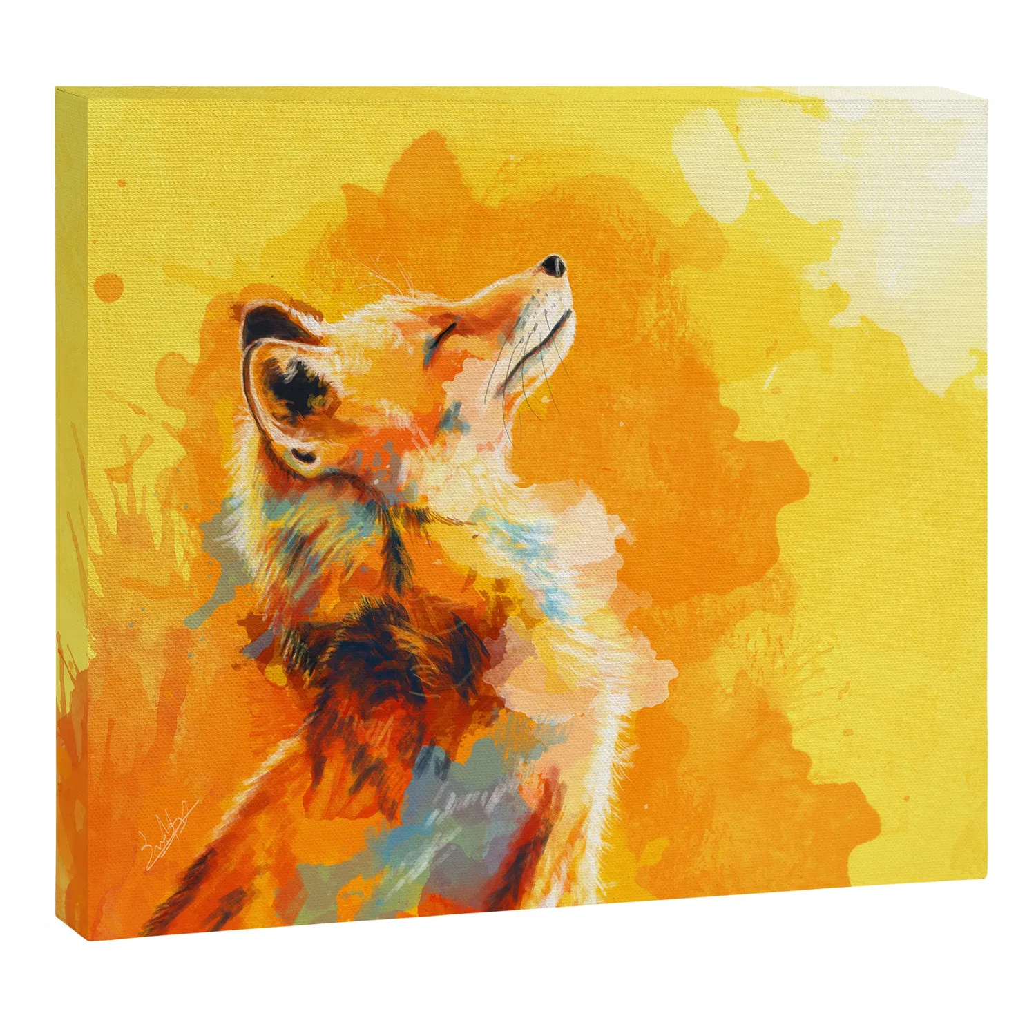 Society6 Blissful Light toile portrait renard doré