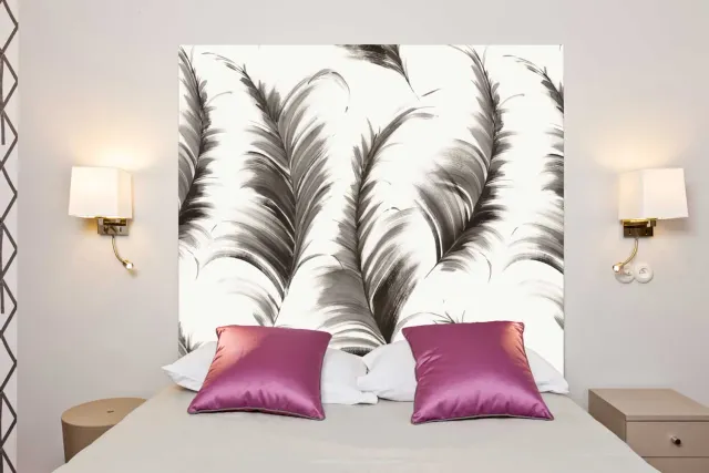 Mademoiselle Tiss Plumes tête de lit tissu léger