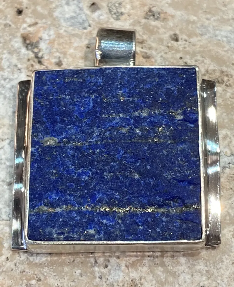 Galerie Kara pendentif argent lapis-lazuli