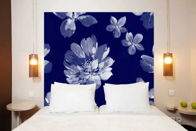 Mademoiselle Tiss Pistilles tête de lit tissu floral