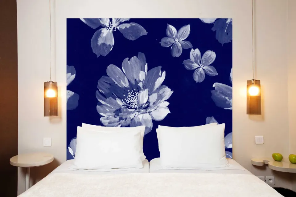 Mademoiselle Tiss Pistilles tête de lit tissu floral