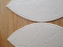 Sandrine Ramona Biscuits porcelaine feuille plate lot 4