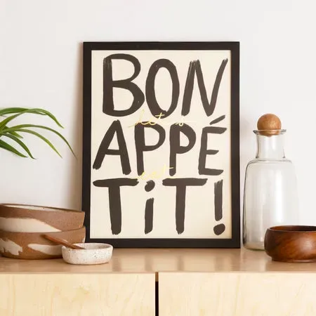 Society6 Bon Appétit - Limited Edition Foil Art Print affiche foil