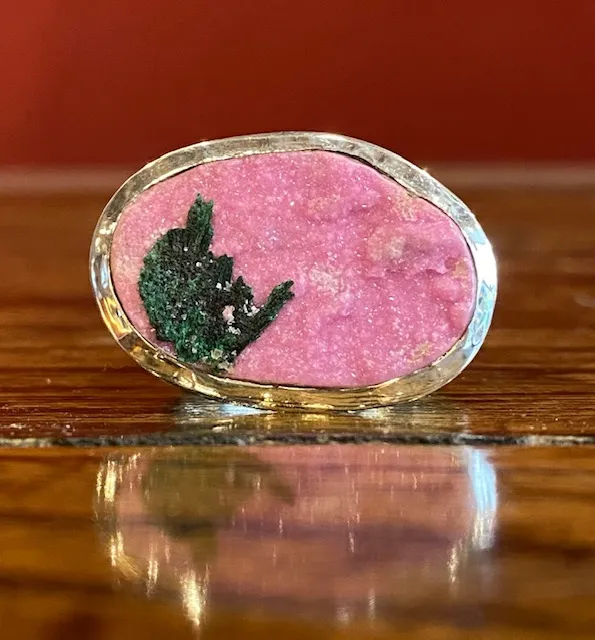 Galerie Kara bague argent calcite malachite verte