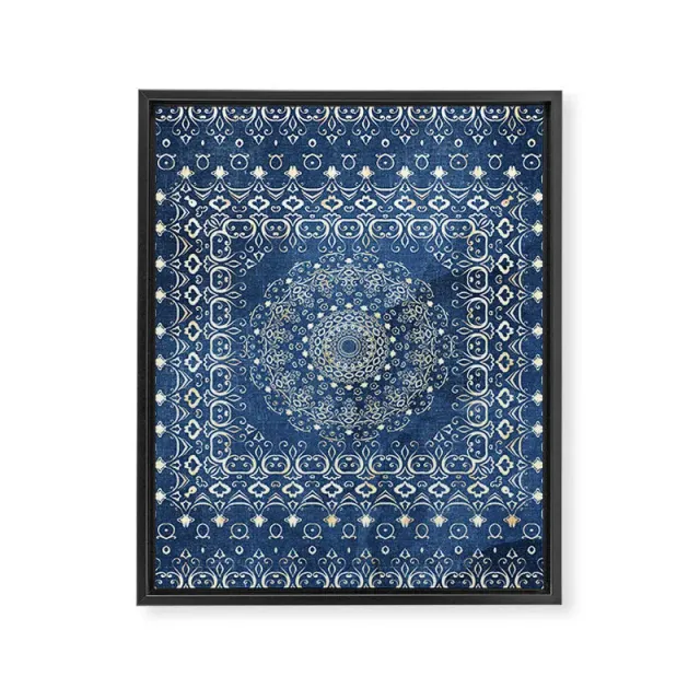 Society6 Old Bookshop Magic Mandala in Blue toile encadrée