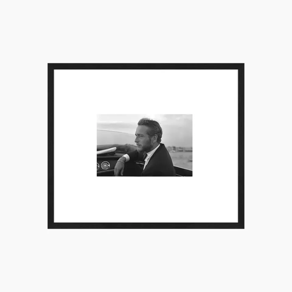 Any Image Paul Newman Venice 1963 photo encadrée 50x60 noir