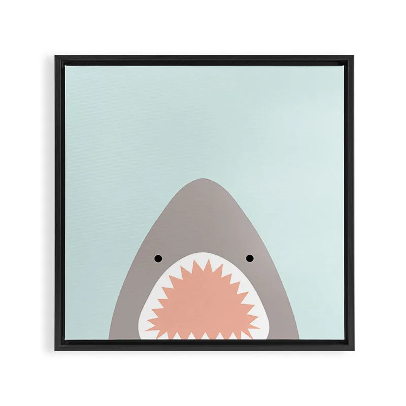 Society6 Shark Attack toile encadrée requin