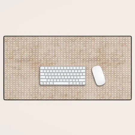 Society6 ZEN TILE tapis de bureau pois beige